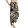 thumbnail image 2 of Uemuo Leopard And Zebra1 Pattern Women's Wide Leg Palazzo Lounge Pants with Pockets Light Weight Loose Comfy Casual Pajama Pants-Small, 2 of 9