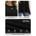 thumbnail image 4 of MOYIKO Women's Short Sleeve Swing T-Shirt Flowy Asymmetrical Hem Tee Loose Fit Casual Tops, 4 of 7