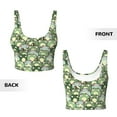 thumbnail image 5 of Xecao Cute Frog for Sports Bra with Removable Pads, Crop Tank Top Design, Women's Longline Sports Bra - Non-Wired - Small, 5 of 9
