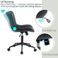 thumbnail image 3 of YOUNIKE Modern Office Chair with Wheels Adjustable Ergonomic Desk Task Chair in Mid-Back Black PU Design, 3 of 9
