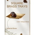 thumbnail image 6 of Serene Spaces Living Small Antique Square Brass Tray, 10" Square & 0.75" Tall, 6 of 6