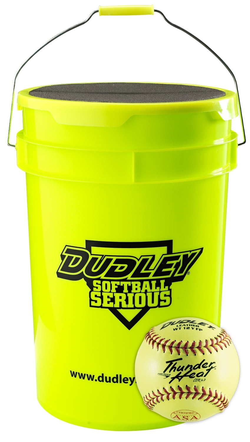 (12 Pack) Dudley Bucket of 12" ASA Thunder Heat Fastpitch Softballs