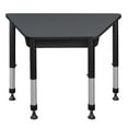 thumbnail image 3 of Regency 36 x 23 x 19 in Trapezoid Height Adjustable Kids Learning School Desk with Book Storage- Grey, 3 of 6