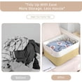 thumbnail image 3 of cvyibnuo Fabric Storage Bins for Closet Organization  Closet Organizer  Storage Box  Decorative Linen Storage Baskets  Collapsible Organizer  Home Decor Box for  Clothes  3-Pack (Linen &a, 3 of 7
