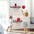 thumbnail image 2 of RUNBOW Indoor Mini Basketball Hoops Backboard with Powerful Suction Cups,Wall Mounted Door Basketball Hoops,Toys with Balls Gifts for Kids Boys Teens (43x30CM Black-White with Scorer), 2 of 7