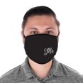 thumbnail image 3 of Koyal Wholesale Wedding Face Mask, Mr. Design, Black Cloth Face Masks with 1 Replaceable PM 2.5 Protection Filter, 3 of 5