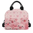 thumbnail image 2 of HUIACONG Cute Pigs with Pink Hearts Lunch Bag, Aluminum Film Material Easy To Clean Prevent Heat Loss Insulated Lunch Tote for Kids, 2 of 10