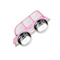 thumbnail image 3 of Advancent Vajilla de acero inoxidable para niños, cuchara, tenedor, forma de coche de dibujos animados, cuenco con compartimento, juego de Mostrada Rosa Camión/Cuenco/extraíble, 3 of 6
