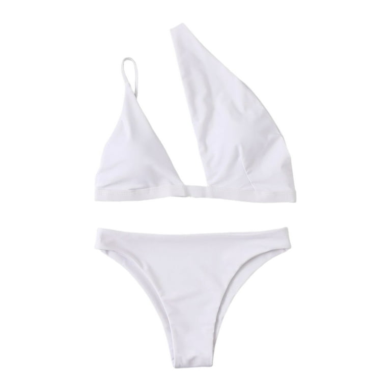 Bikini Bodysuit White Chest SwimsuitWomenV Neck Backless Multi Color Leaf  Triangle Bathing Suit Shapewear Bikini Bottoms Thong Bikini