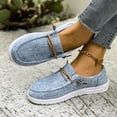 thumbnail image 3 of SCHUHLAND Women's Denim Canvas Shoes, Breathable Lace-Up Sneakers, Round Toe, Low Heel (2.5cm), Non-Slip, Casual Flats, 3 of 16