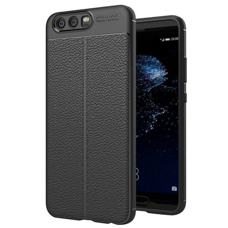 For Huawei P10 Litchi Texture TPU Protective Back Cover Case