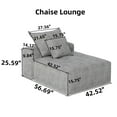 thumbnail image 5 of Modern Oversized Modular Sectional Sofa,Sparkling Chenille Fabric Soft Cushion Sofa with 2 Pillows,DIY Combination Tufted Sofa,No Assembly Required, 5 of 5