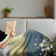 thumbnail image 3 of Dandelion Soft Flannel Fleece Throw Blanket, Oil Painting Effect Floral Scene and Mountains Flowers in Meadows Spring Theme, Cozy Plush for Indoor and Outdoor Use, 60" x 80", Multicolor, by Ambesonne, 3 of 5