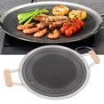 thumbnail image 1 of Korean Grill Pan Nonstick Round BBQ Griddle Compatible for Induction Cooker Gas Stove Indoor Outdoor Grilling Teppanyaki Pan, 1 of 7
