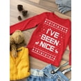 thumbnail image 5 of Tstars Boys' Christmas I've Been Nice Ugly Long Sleeve Shirt - Funny Holiday Gift for Kids, 5 of 5