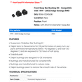 thumbnail image 2 of Front Sway Bar Bushing Kit - Compatible with 1999 - 2003 Dodge Durango RWD 2000 2001 2002, 2 of 2