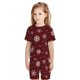 thumbnail image 4 of Balery Romantic white snowflakes Conjunto de Pijama Infantil de Manga Corta con Estampado – Ropa de Dormir de Algodón Suave-XX-Large, 4 of 4