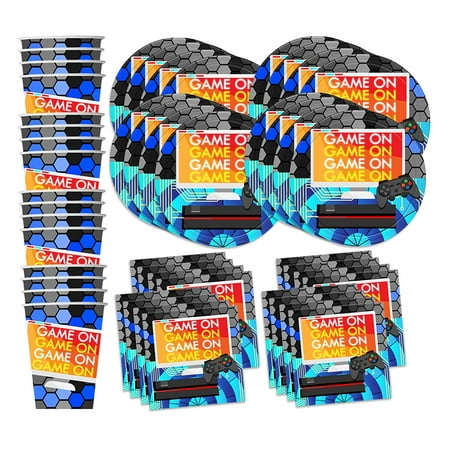 Video Gaming Game On Birthday  Party  Supplies  Set Plates 
