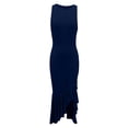 thumbnail image 6 of Afdoent Dresses For Women 2026 Elegant Long Slit High Low Evening Gown With Ruffle Hem Party Dress For Vacation, 6 of 6