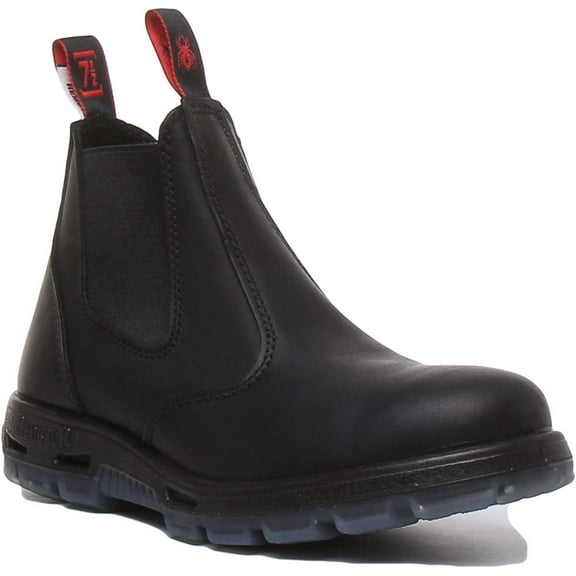Red Back Ubbk Bobcat Men's Leather Chelsea Ankle Boot In Black Size 8.5