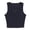 Black, variant on Qulqfy Crew Neck Tank Tops Cutout Solid Sexy Slim Black Standard Straps Women Summer Tops