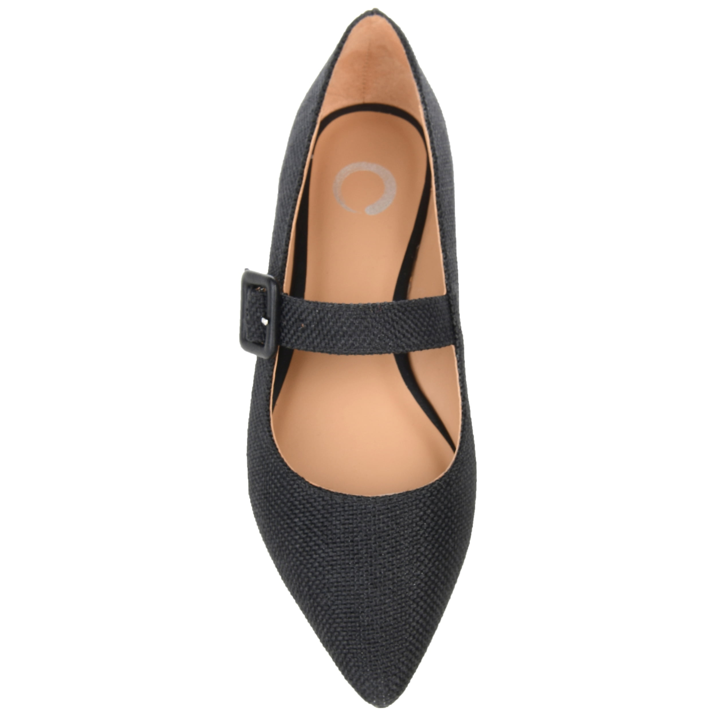 Journee Womens Karissa Buckle Pointed Toe Mary Jane Dress Flats