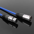 thumbnail image 3 of Cable XLR de 3 pines macho a hembra de 1 m Cable de cable de micrófono blindado (azul), 3 of 9