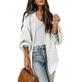 thumbnail image 1 of Women Oversized Open Front Knit Cardigan Sweater Kimono Chunky Coat, 1 of 5