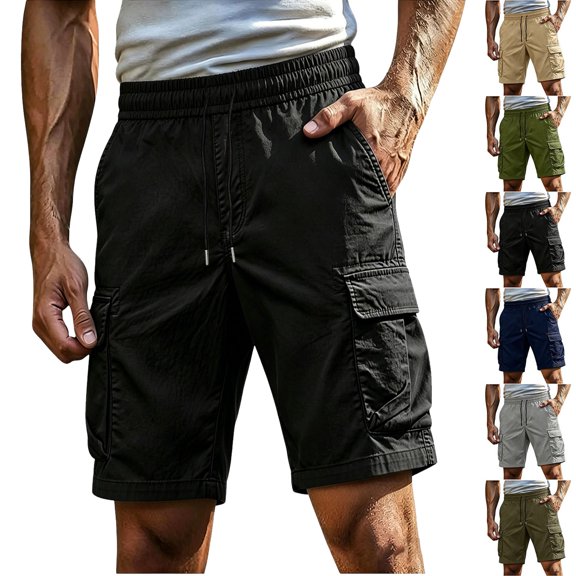 Short With Pockets Men Men's Workwear Pants Functional Hunting Gear Outdoor Commuting Casual Pants Black Xl