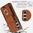 thumbnail image 5 of Allytechgroup Wallet Case for Samsung Galaxy S21 FE 5G, PU Leather Cards Slots Ring Kickstand Anti-Scratch Stylish Phone Case Cover for Women Men, Brown, 5 of 8