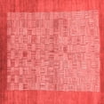 thumbnail image 1 of Ahgly Company Machine Washable Indoor Square Abstract Red Modern Area Rugs, 5' Square, 1 of 4
