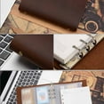 thumbnail image 5 of KISSKI·H Olvido A6 Refillable Leather Writing Notebook, Vintage Journal Binder Notebook, 6 Ring Binder Travelers Diary Notebook, A6 Cover with 80 Lined Pages, Gift for Women/Men, Dark brown, 5 of 5
