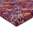 thumbnail image 4 of Ambesonne Birds and Nature Fitted Sheet, Fantasy Animals, Queen Size, Purple Orange and Lilac, 4 of 5