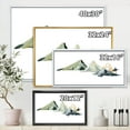 thumbnail image 4 of Designart 'Dark Blue Mountain Landscape Winter Minimalistic I' Modern Framed Canvas Wall Art Print, 4 of 5