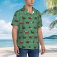 thumbnail image 5 of Haiem Christmas Dachshund Printed Hawaiian Shirt for Men - Men’s Casual Beach Summer Shirts - Stretch Fabric with Modern Fit-3X-Large, 5 of 9