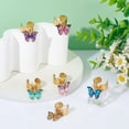 thumbnail image 2 of Anillos ajustables de acero inoxidable con dijes de mariposa, anillo de mujer, anillos ajustables, anillo con colgantes, anillos abiertos para dedos para Año Nuevo, regalos de Navidad., 2 of 9