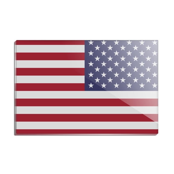 Reversed USA American Flag Red White Blue Military Rectangle Acrylic Fridge Refrigerator Magnet