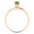 thumbnail image 4 of Solitaire Engagement Ring for Women - 0.5ct Natural Peridot in 18K Rose Gold Promise Ring, 4 of 6