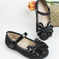 thumbnail image 6 of newwalpole Toddler Girl Mary Jane Dress Glitter Flats Shoes Flower for Ballet Wedding Black for Size 12, 6 of 7