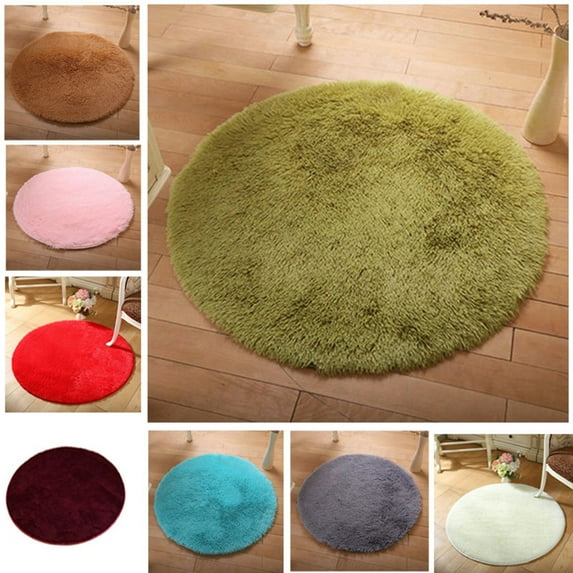 Multi Colors Anti-Skid Carpet Shaggy Area Rug Fluffy Rugs Floor Mat for Home Living Room Bedroom Decoration & Kids Playing