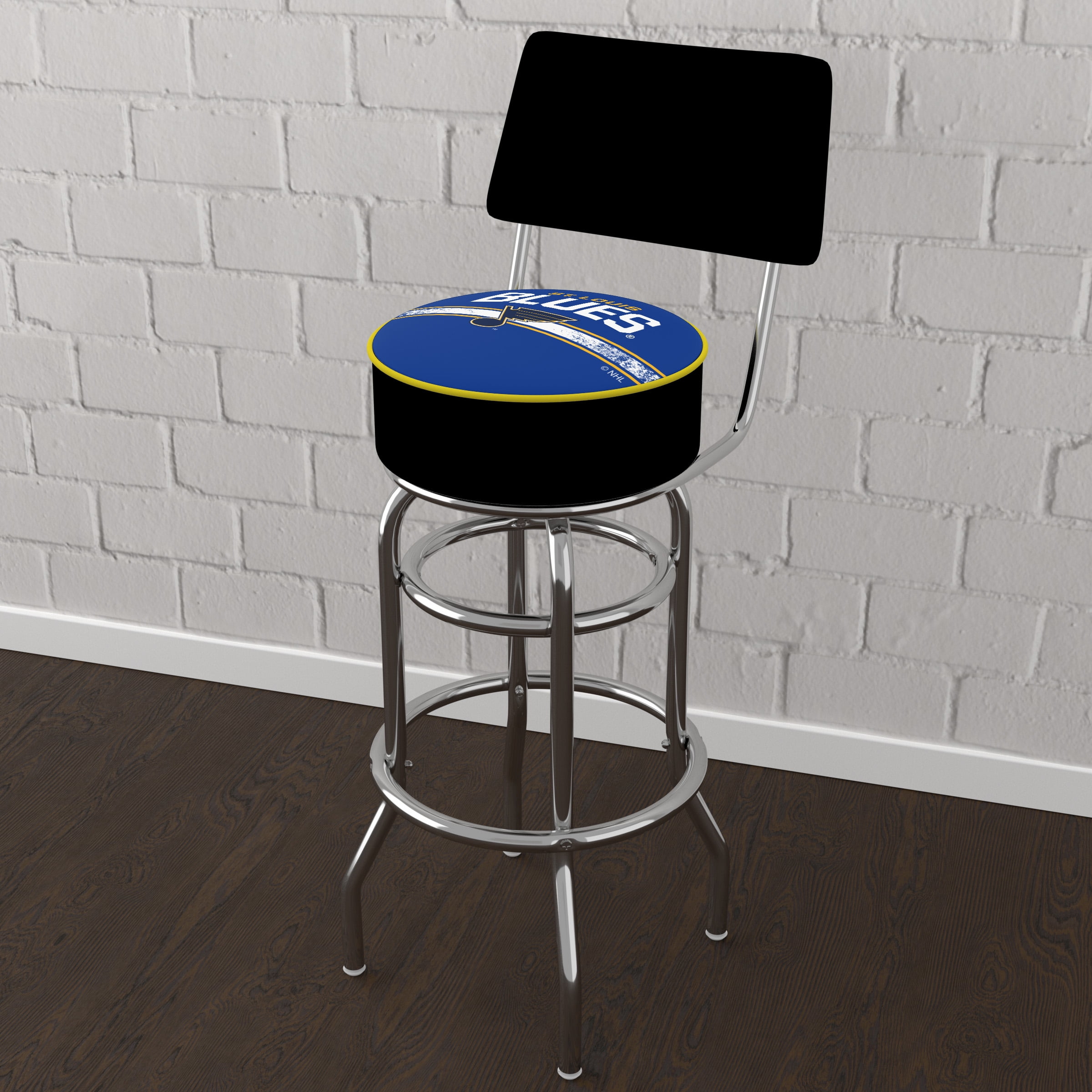 Trademark Gameroom St. Louis Blues Logo Bar Stool with Back Rest