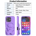 thumbnail image 6 of Dteck for iPhone 16 Pro Max Case with Hidden Stand, Military Grade Drop Protection EVA Shockproof Protective Phone Case for iPhone 16 Pro Max,Purple, 6 of 7
