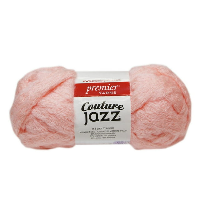 PREMIER YARNS Couture Jazz Yarn — 100 g, Knitted‑Tube Jumbo, 81% Acrylic/19% Polyamide, ~15 m