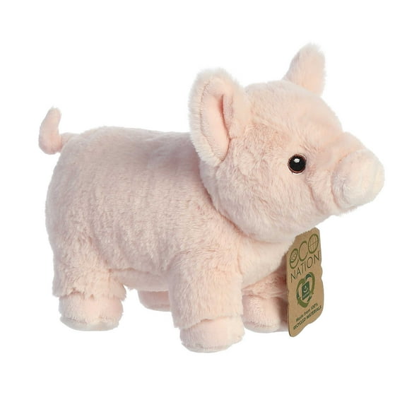 Aurora - Medium Pink Eco Nation - 9.5" Pig - Responsibly Made Stuffed Animal