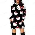 thumbnail image 2 of Sudadera con capucha de gran tamaño con estampado de otoño 2024, sudadera con capucha informal para mujer, sudadera HELLO KITTY, sudadera holgada informal de marca urbana con capucha, 2 of 5