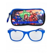 Avengers Kids Blue Light Blocking Glasses with Zippered Case and Carabiner