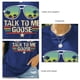 thumbnail image 5 of Camiseta gráfica con estampado de letras y cuello redondo para mujer, blusa informal de manga corta holgada a la moda para fiesta, Retro Azul XXL, 5 of 6