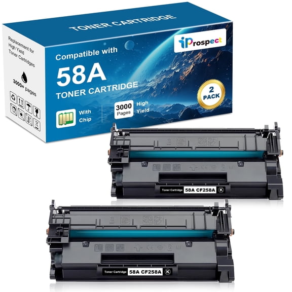 58A CF258A Toner Cartridge Compatible Replacement for 58A CF258A 58X CF258X Laserjet MFP M428fdw M428dw M428fdn Pro M404n M404dn M404dw M404 M428 Toner Laser Jet Printer, 2 Black