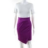 Pre-owned|Escada Womens Cotton Wrap Pencil Skirt Fuchsia Purple Size 34