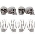 thumbnail image 1 of Set de decoración de Halloween Sumind con 4 minicalaveras y 4 manos de esqueleto, 1 of 6